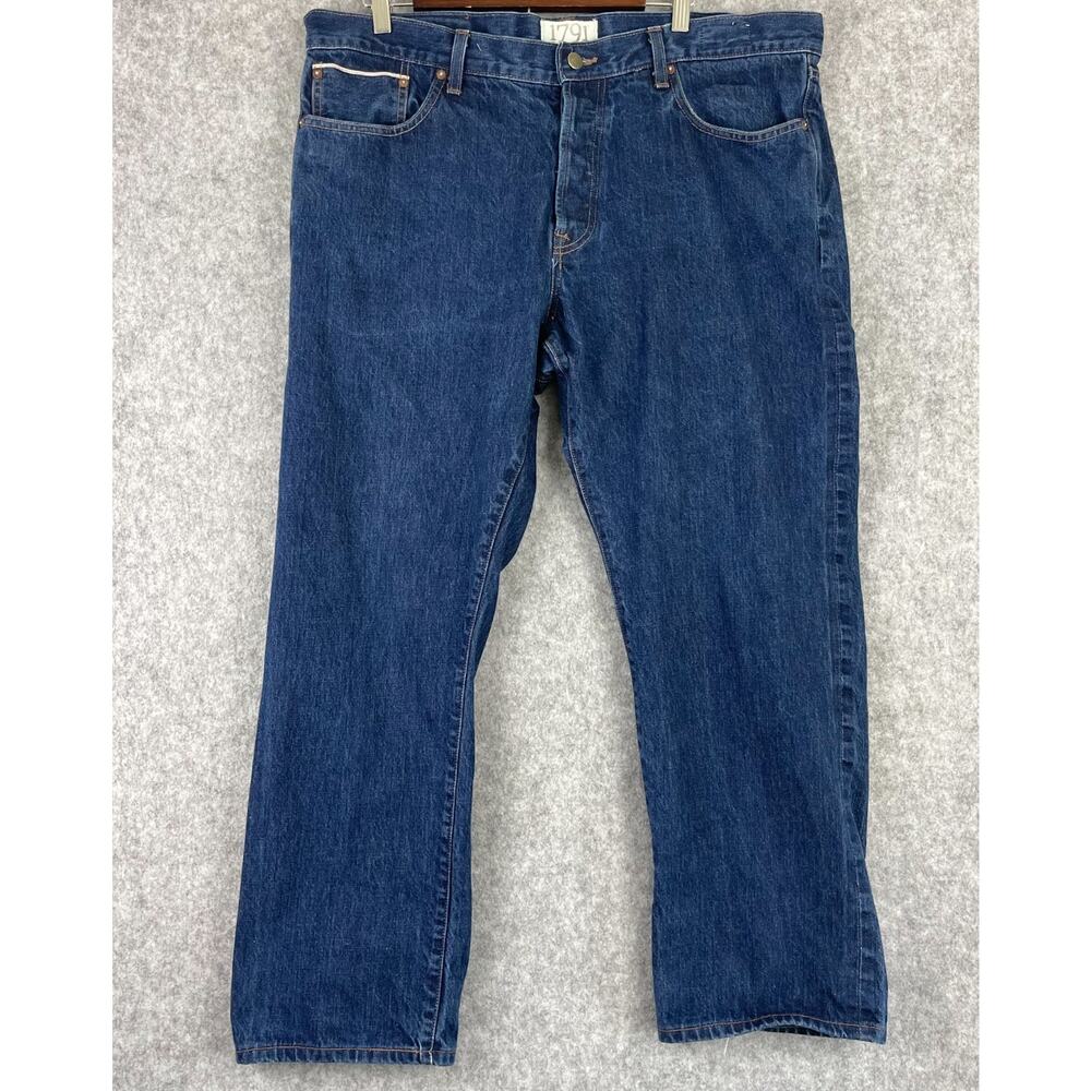 1791 Supply Co Selvedge Jeans Mens 38x29 Classic Leg‎ Dark Wash Button Fly USA